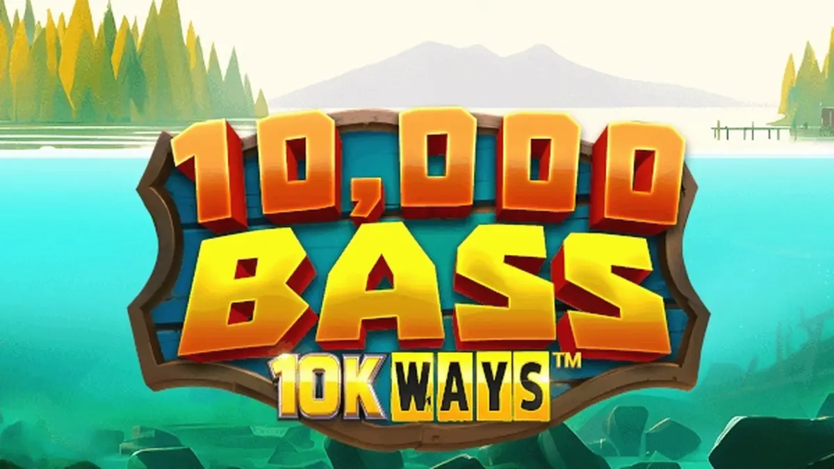 Interface do jogo de slot 10,000 Big Bass 10K Ways com tema de pescaria